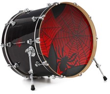 Vinyl Decal Skin for 20" Bass Kick Drum Head Spider Web
