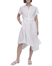 Dkny Linen Wrap Dress Women's
