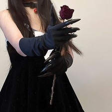 Party Costume Halloween Witch Claw Long Gloves With Bell Choker