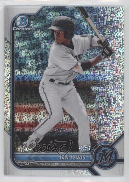 2022 Bowman Chrome Prospects Speckle Refractor /299 Ian Lewis #BCP-96 0t6o