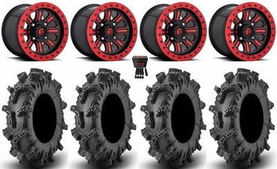 Fuel Hardline Bdlk 15'' Wheels Red 32'' Terminator Max Tires Kawasaki Mule Pro