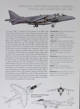 Harrier British Aerospace Jet Picture Original Aircraft Article Vtg Info Sheet 