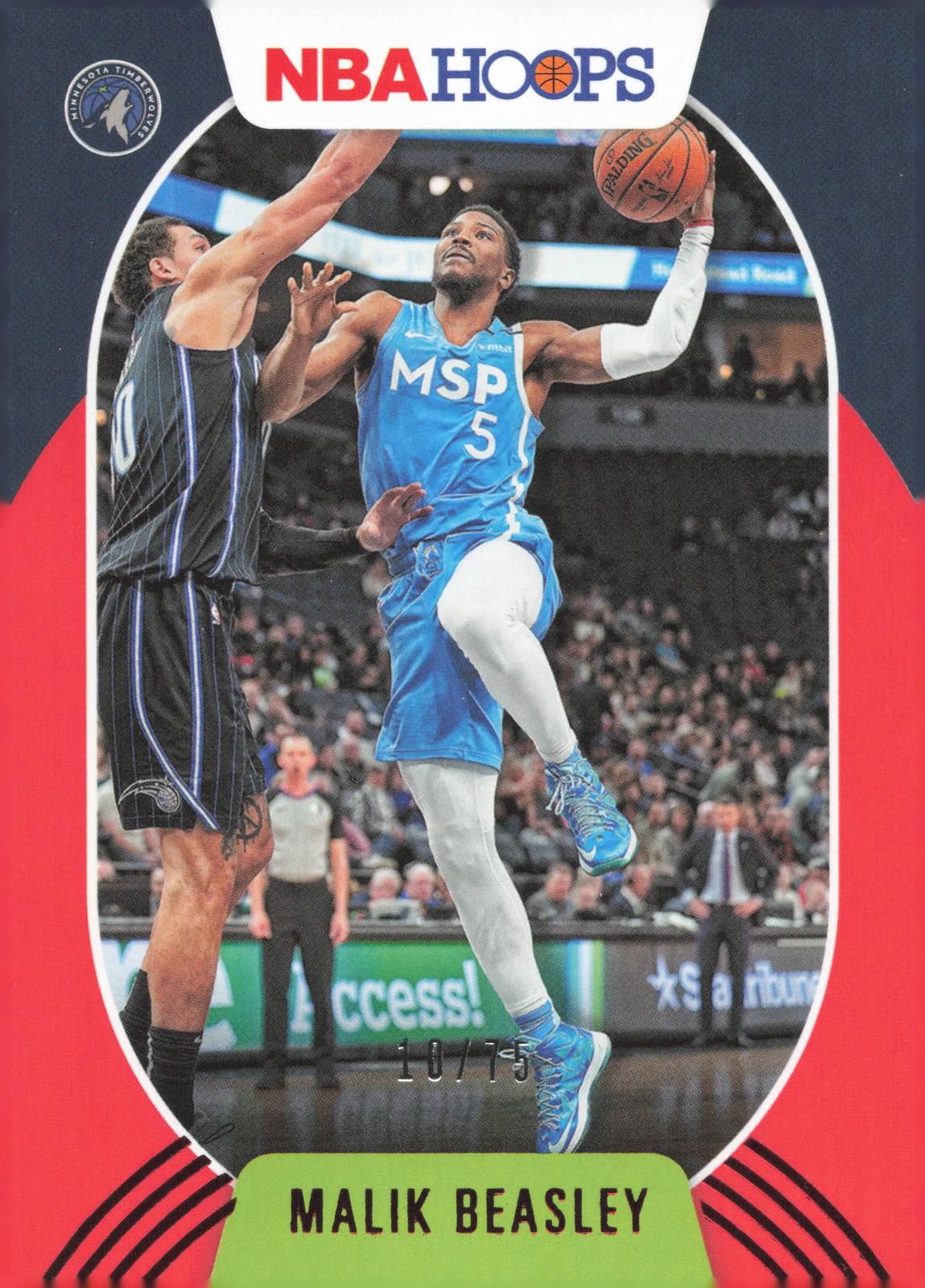 2020-21 Hoops Malik Beasley Red #/75 #14