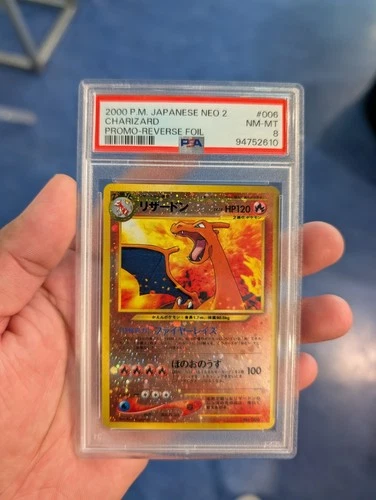 2000 P.M Japanese Neo 2 Charizard PSA 8