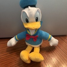 Disney Donald Duck Plush Stuffed Animal 12in Blue Outfit Red Bow 2014
