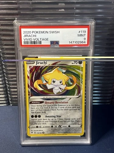 2020 Pokemon SWSH Vivid Voltage Jirachi Holo #119 PSA 9