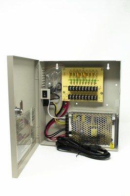 12V DC 9-Channel CCTV Power Supply Box 10A Surge Protected CP1209-10A