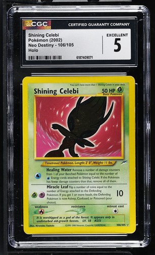 Shining Celebi (Unlimited) graded CGC 5 for sale on eBay