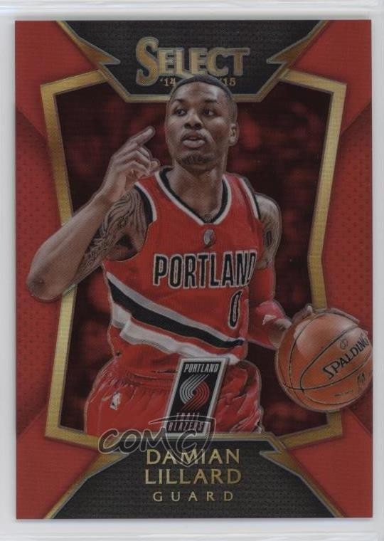 2014-15 Panini Select Concourse Red Prizm /149 Damian Lillard #14 11y2