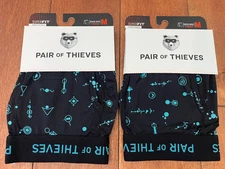 2 Pack,Pair of Thieves Black SuperFit Mesh Magic Boxer Brief Medium 31-33"