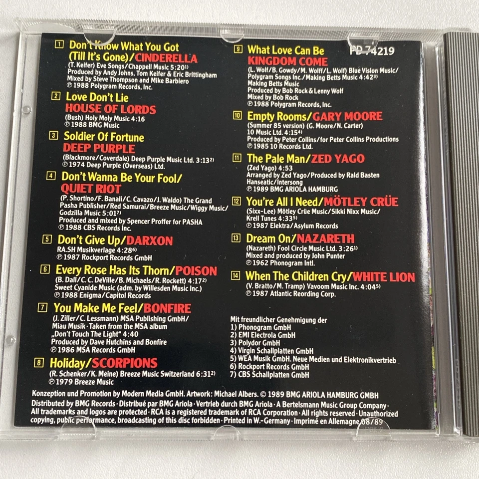 CD Metal Ballads Vol. 2  Poison Bonfire White Lion Zed Yago Mötley Crüe Hardrock - Bild 4 von 4