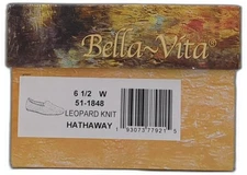 Bella Vita Women's Hathaway Loafer, Leopard Knit, 6.5 Wide