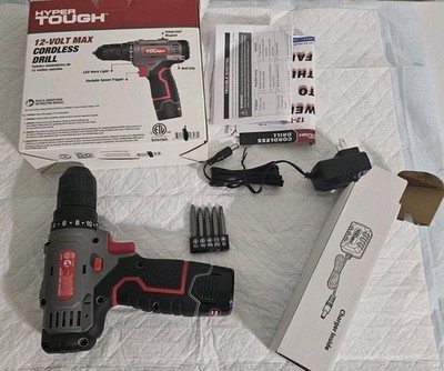 Hyper Tough 12-Volt Max Cordless 2-Speed Drill Brushless 3/8-Inch Keyless Chuck