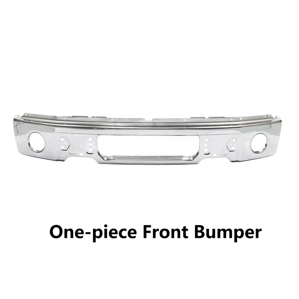 For 2009-2014 Ford F150 NEW Chrome Steel Front Bumper Face Bar w/Fog Hole - Image 2 of 3