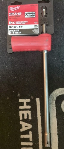 Milwaukee 48-20-2110 9/16" x 9-1/2" x 14" SDS-Plus 4-Cutter Carbide Vacuum Drill