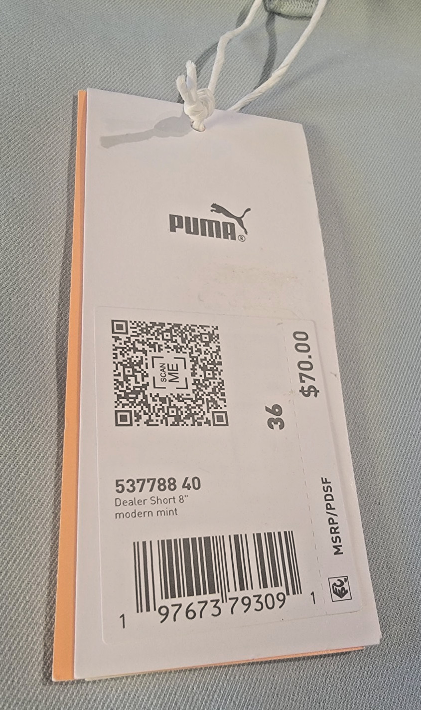 PUMA Dealer Golf Shorts, Modern Mint, Men's Size 36, 8" Inseam thumbnail 5