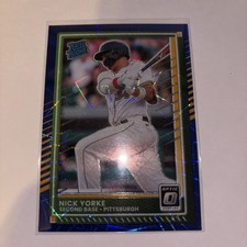 2025 Panini Donruss Optic Nick Yorke #37 Blue Velocity Prizm (RC) Pirates