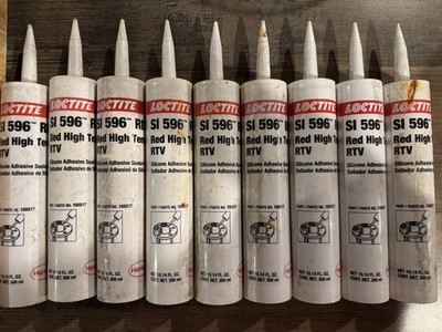 LOCTITE Gasket Sealant:SI 596, 10.14 fl oz, Cartridge, Red High Temp Resistant