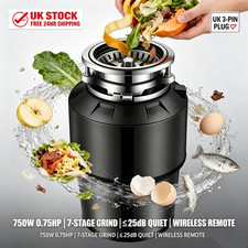 Food Waste Disposal Unit 750W 2L Wireless Remote Kitchen Waste Disposer 0.75HP