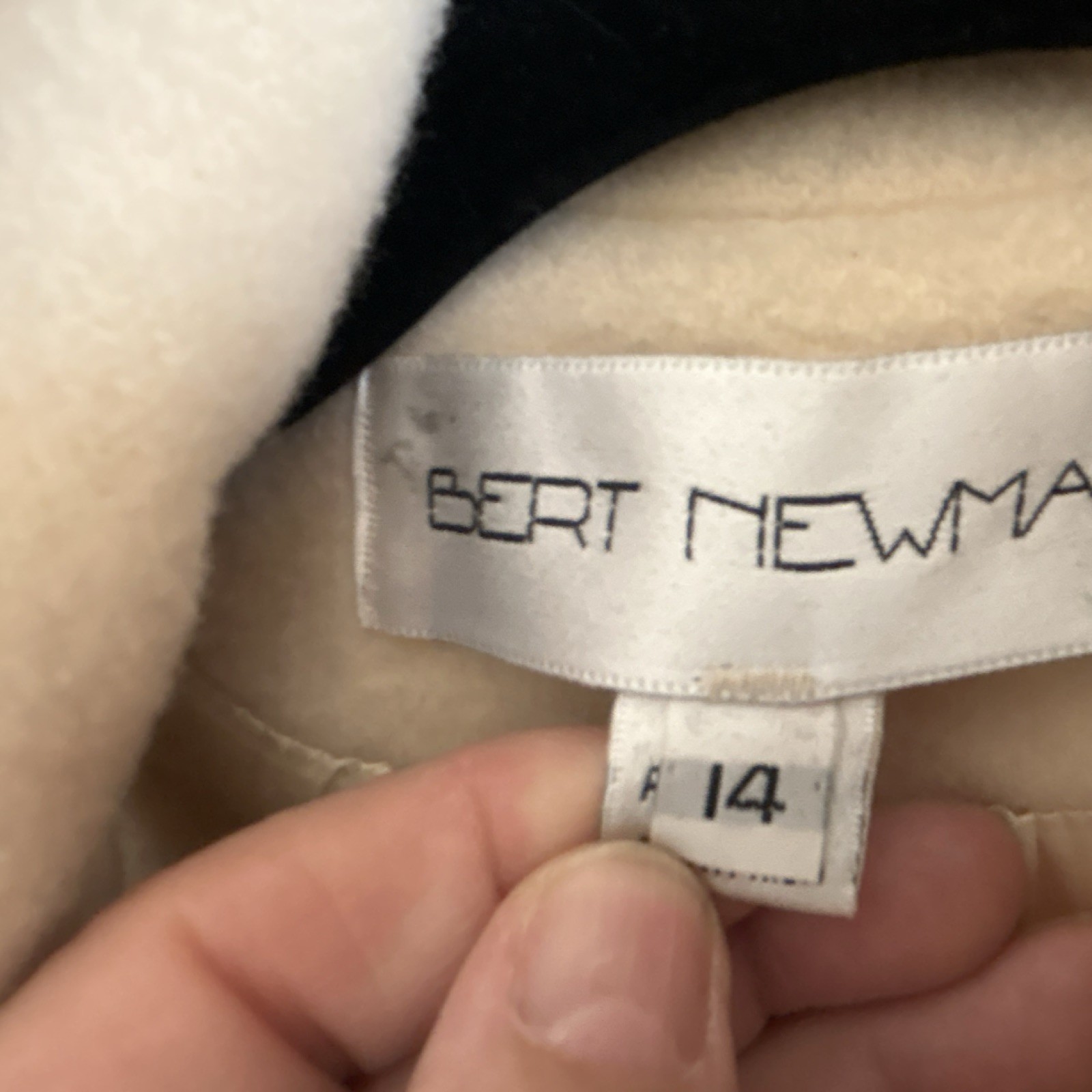 Bert Newman 100% Wool Beige Button Front Long Ove… - image 3