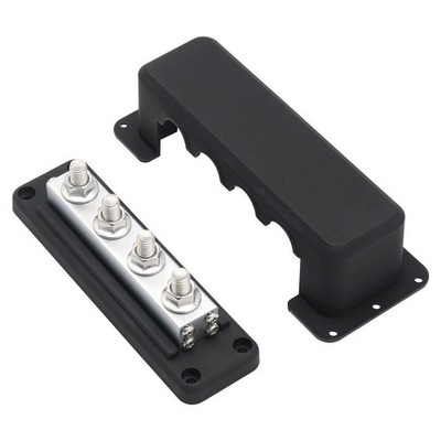 For Marine RV 3/8'' 600A Power Bar 4 Post Busbar Bus Bar Electric Terminal Board