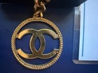 VINTAGE CHANEL Charm Gold Color Key Ring - PRE-OWNED-with COA — photo 3