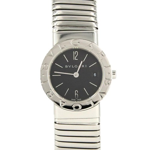 Authentic Bvlgari Bvlgari Tubogas XL size BB262TS Stainless Steel Quartz #27...