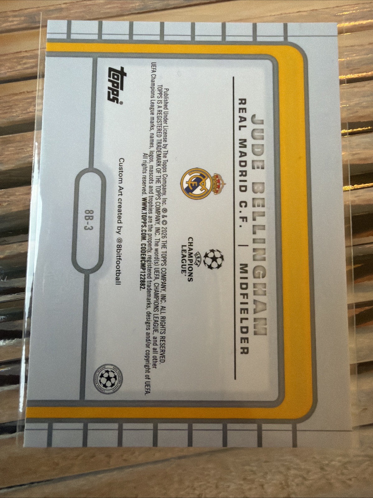 2025-26 Topps Uefa Club Competitions - 8-Bit Shots Jude Bellingham #8B-3 view 2