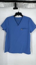 FIGS Catarina One Pocket Scrub Top Women's MR Medium Regular Winning Blue - NEW