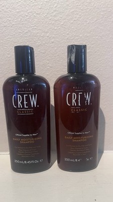 New Two 8.45 oz Bottles Mens Shampoo American Crew Daily Moisturizing