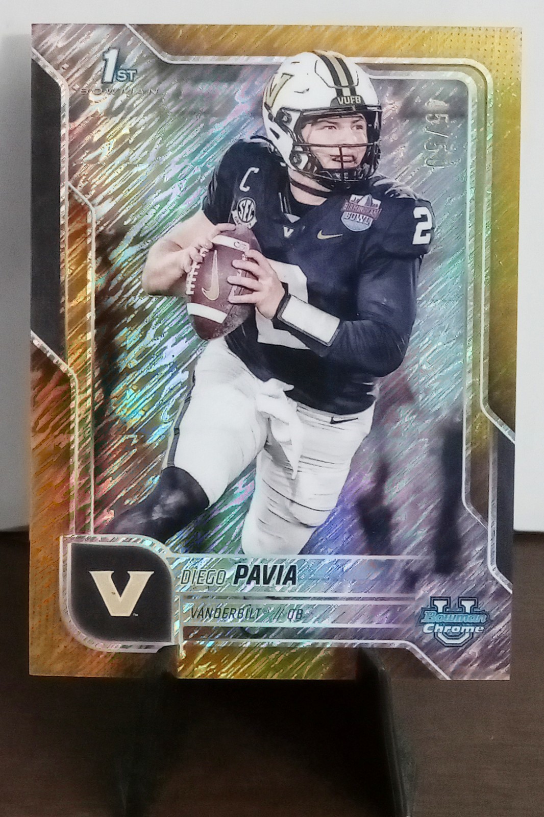 2025 Bowman U Chrome - Diego Pavia 45/50 - Gold Shimmer - 1st Bowman #190