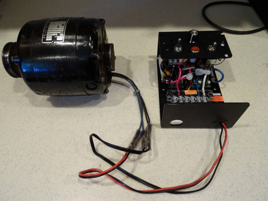 Bodine Electric NSH-54 Variable Speed Motor 1/8 HP w new KBMD 240D DC speed cont