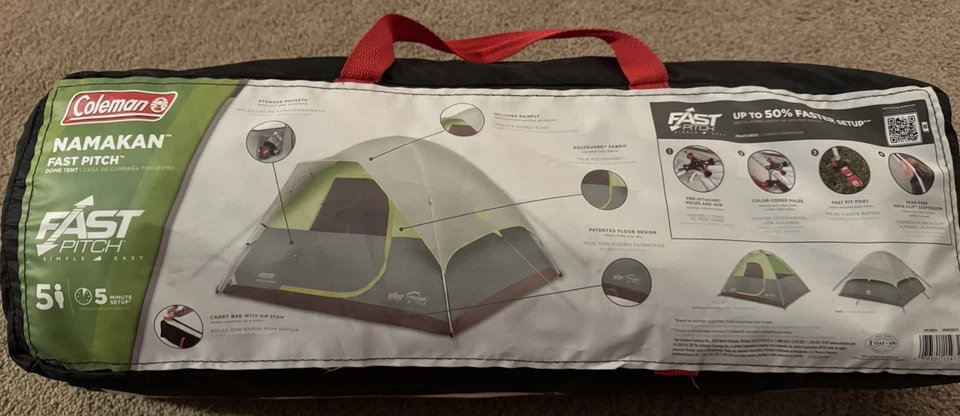 Tienda domo lanzamiento rápido Coleman Namakan verde para 5 personas Foto 2 de 4