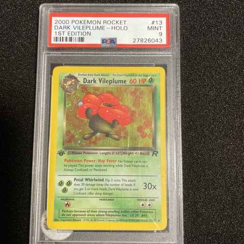 Dark Vileplume (1st Edition) graded PSA 9 for sale on eBay