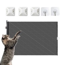 Portable Foldable Mesh Dog Gate Retractable Baby Gate Large Pet Dog Mesh Fence