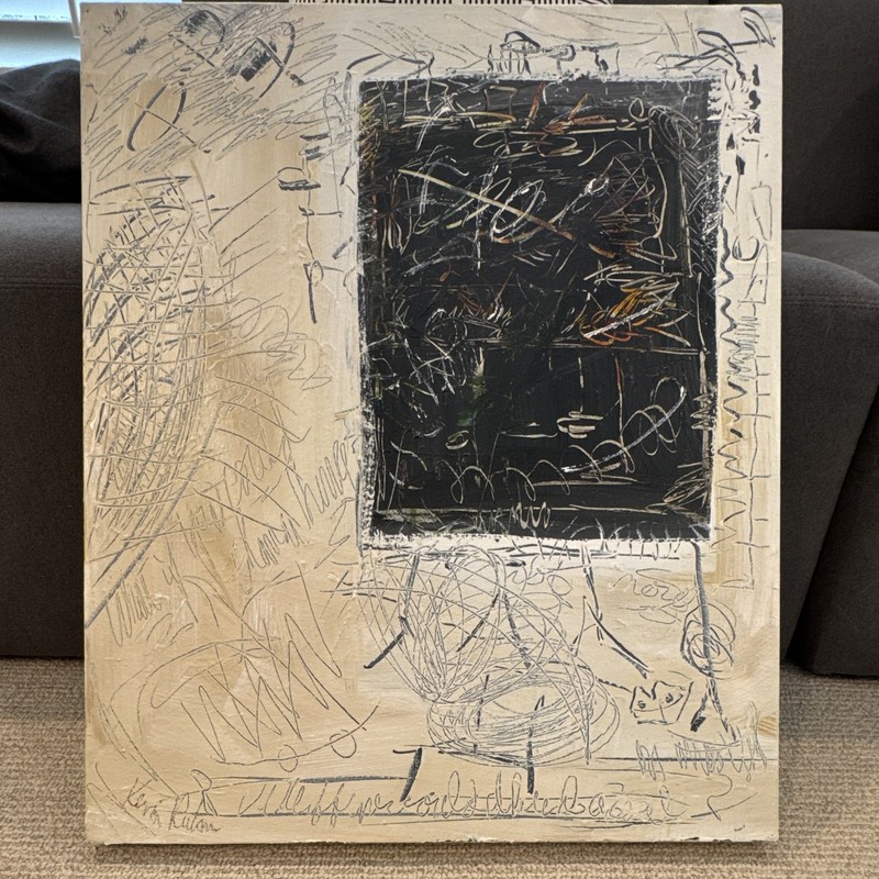 Kevin Rutan Signed Abstract Mixed Media Painting on Canvas Original Unframed