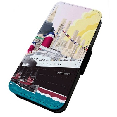 Bedruckte Flip Handyhülle iPhone, Samsung & Huawei Classic Liner USA