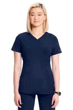Infinity Cherokee Women's Scrubs V Neck Top Blue CK865A Size Large NWT