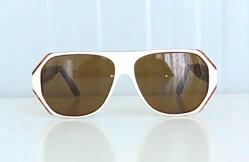 RARE VINTAGE OLIVER GOLDSMITH 1970s HAYLEY OFF-WHITE & TORTOISE SUNGLASSES 54-19 - 第 1/8 張圖片