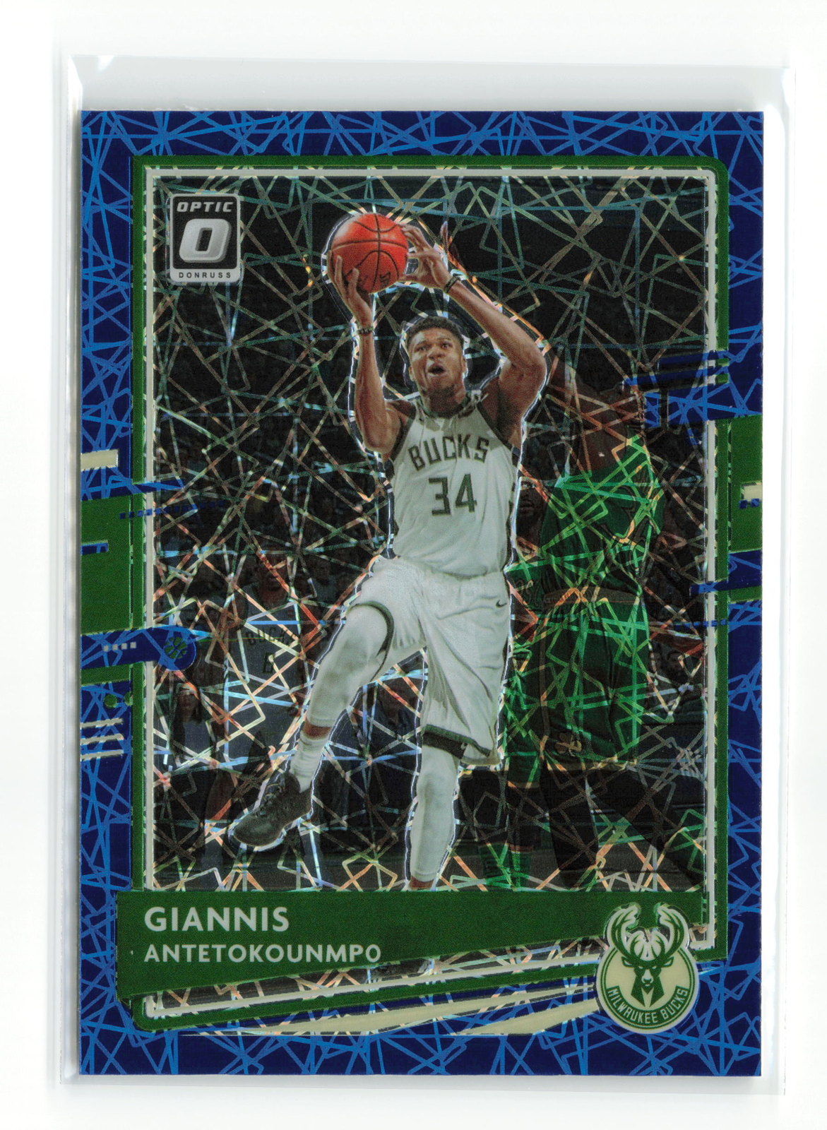 GIANNIS ANTETOKOUNMPO #29 2020-21 OPTIC BUCKS BLUE VELOCITY