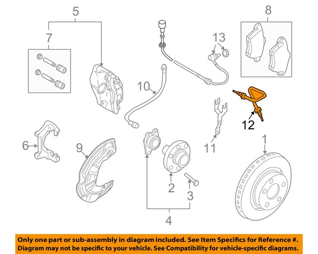 AUDI OEM 0509 A4 QuattroBrake System Hydraulic Line Left 4F0611721C