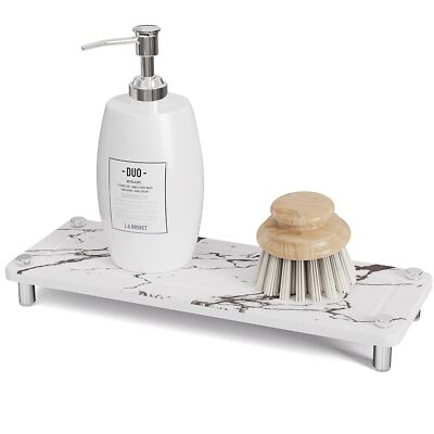 Stone Drying Tray Water Absorbing Stone Tray For Sink Bathroom Diatomaceous Eart