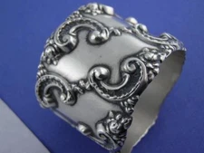 Victorian Sterling BLACKINTON Napkin Ring ~ very ornate floral scroll repousse
