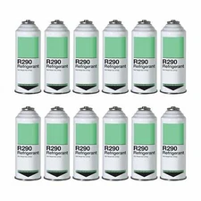 Refrigerant R290 - 12 Pack - Piercing Top Can (Inverted Charging)