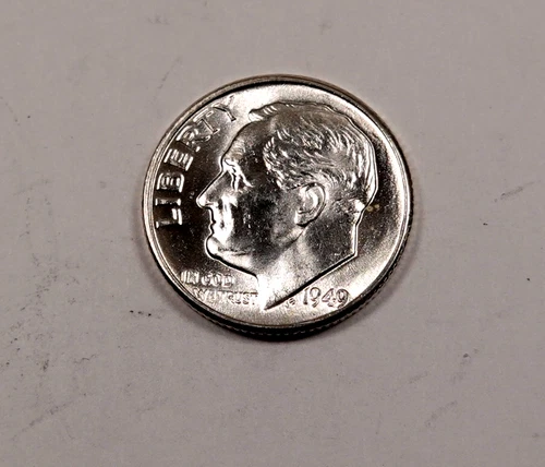 1949 Roosevelt Dime * Gem BU * Key Date! * 90% Silver * XXD669