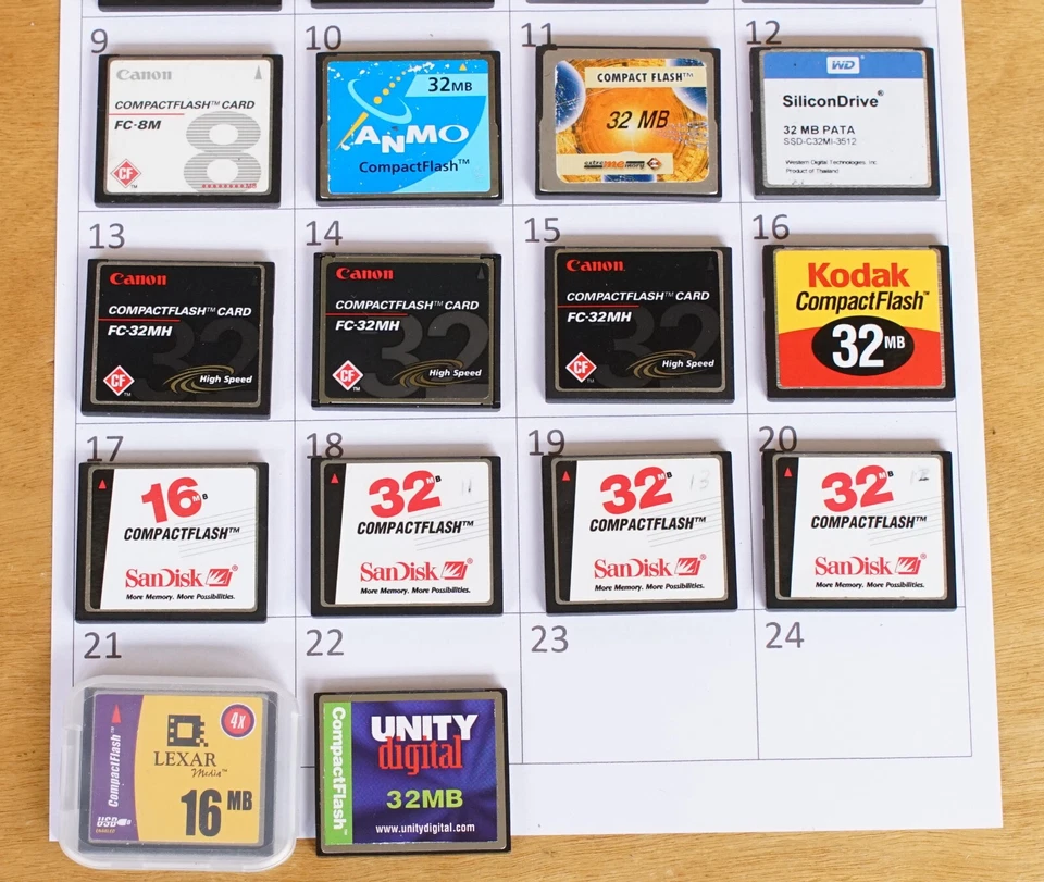 1x CF Card Compact Flash Memory 2MB, 8MB, 16MB 32 Sandisk Canon Nikon #2 - Image 3 of 4