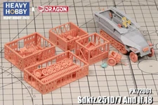 Heavy Hobby Sdkfz.251D/7 Half-track armored vehicle And If.18 Infantry Trailer