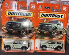 Lot Of 2 Matchbox Forest Ranger Ford Bronco National Parks New In Package 1:64