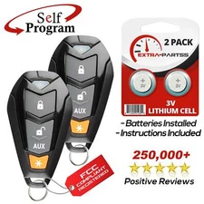 2 New Replacement Dei Viper 4 Button Keyless Remote Key Fob For EZSDEI7141