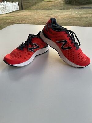 New Balance 680v6 Mens Size 10 Fresh Foam Running Trainer Red Blue M680DL6
